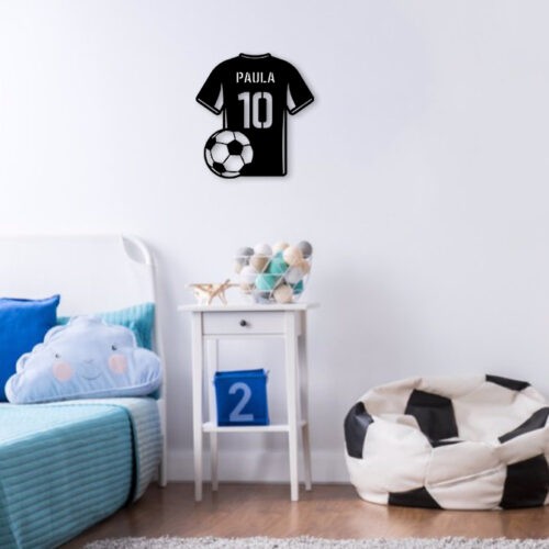 Camiseta Deportiva para Pared Personalizada en Madera 01